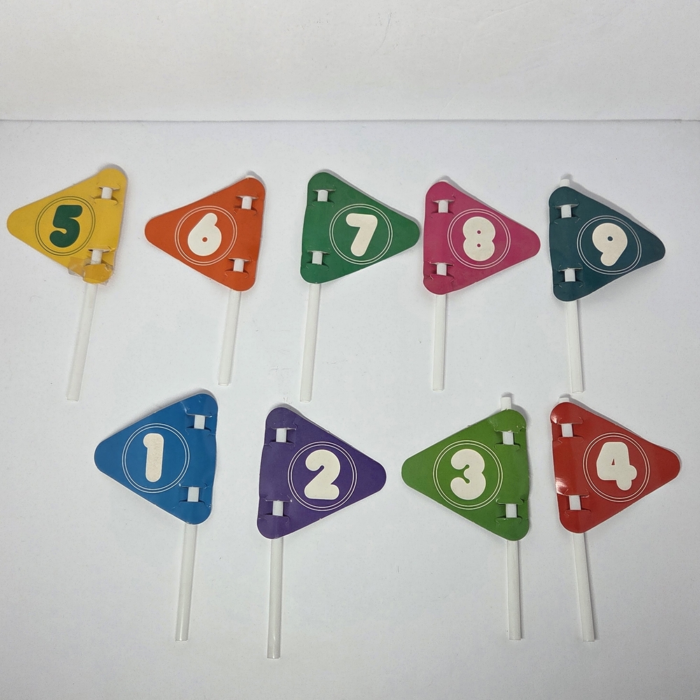 Vintage 1987 Nerf Indoor‎ Golf Replacement Pieces 1-9 Flags and Poles